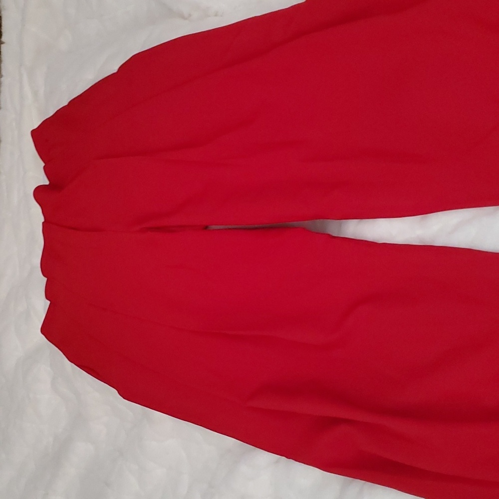 High Waisted Red Wide Leg pants